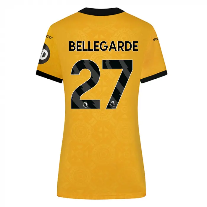 Wolverhampton Wanderers Store | Shop Official 2025-26 Wolves Home Shirt – Womens BELLEGARDE 27 Wolves Gear